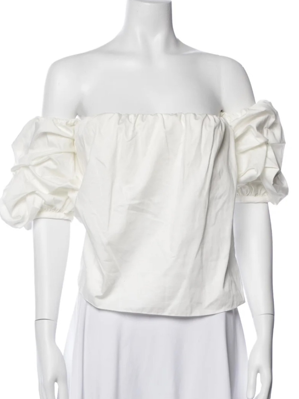 Johanna Ortiz Off-Shoulder Puff Sleeve Women's Top in White small